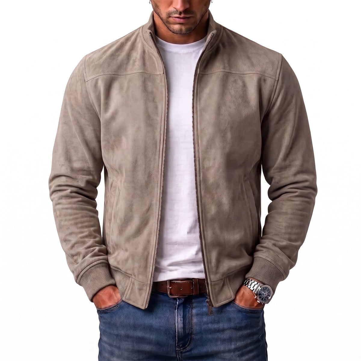 Carlos | Chaqueta Bomber de Ante