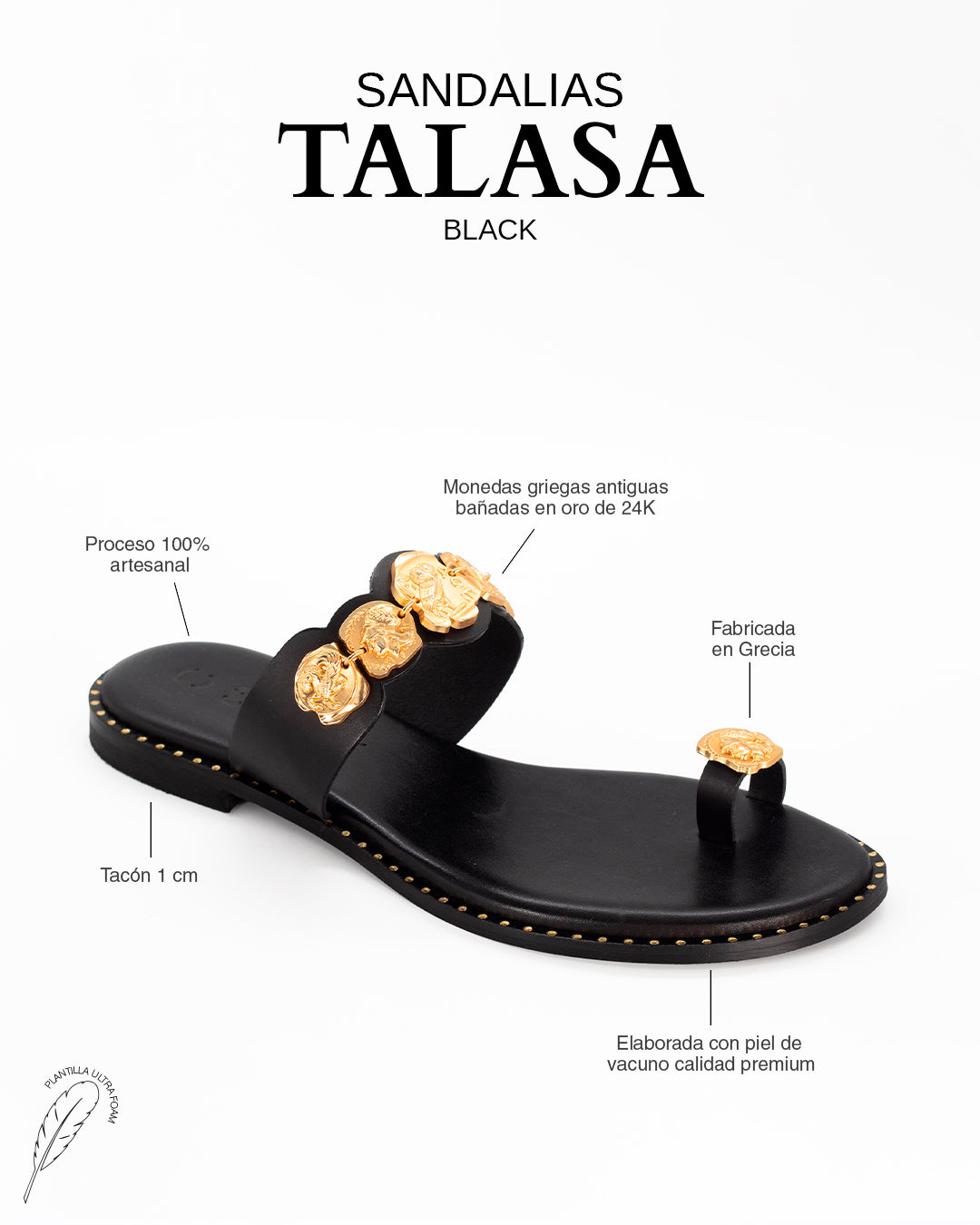 Sandalias Talasa Negras