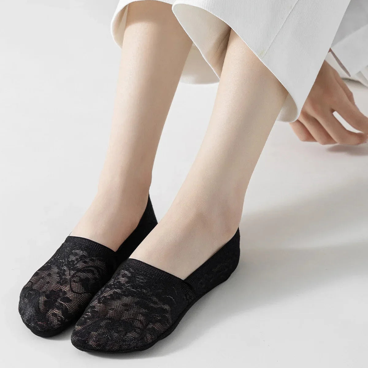 Calcetines de encaje «Floral Elegance»