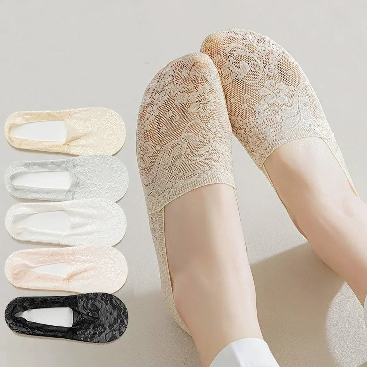 Calcetines de encaje «Floral Elegance»
