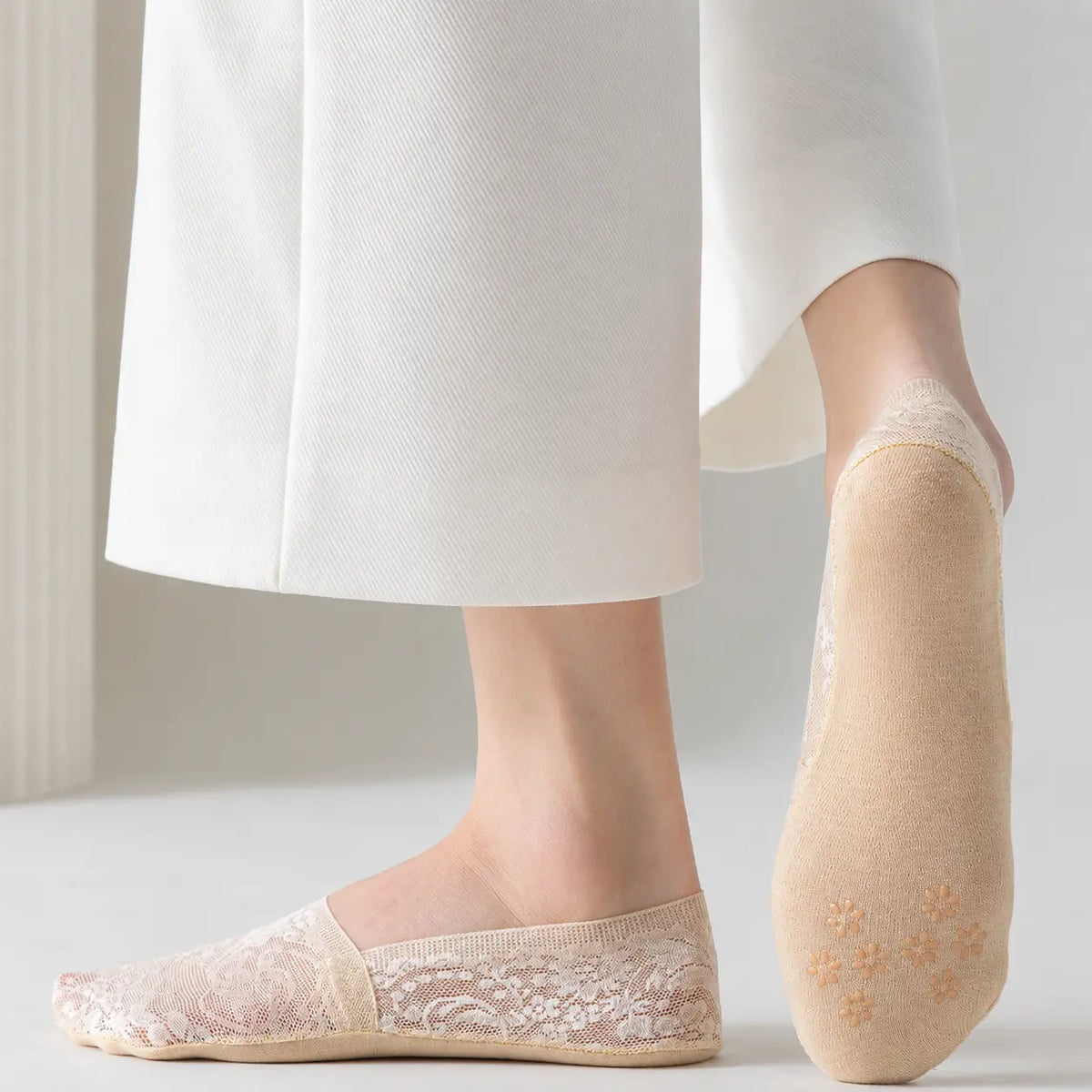 Calcetines de encaje «Floral Elegance»