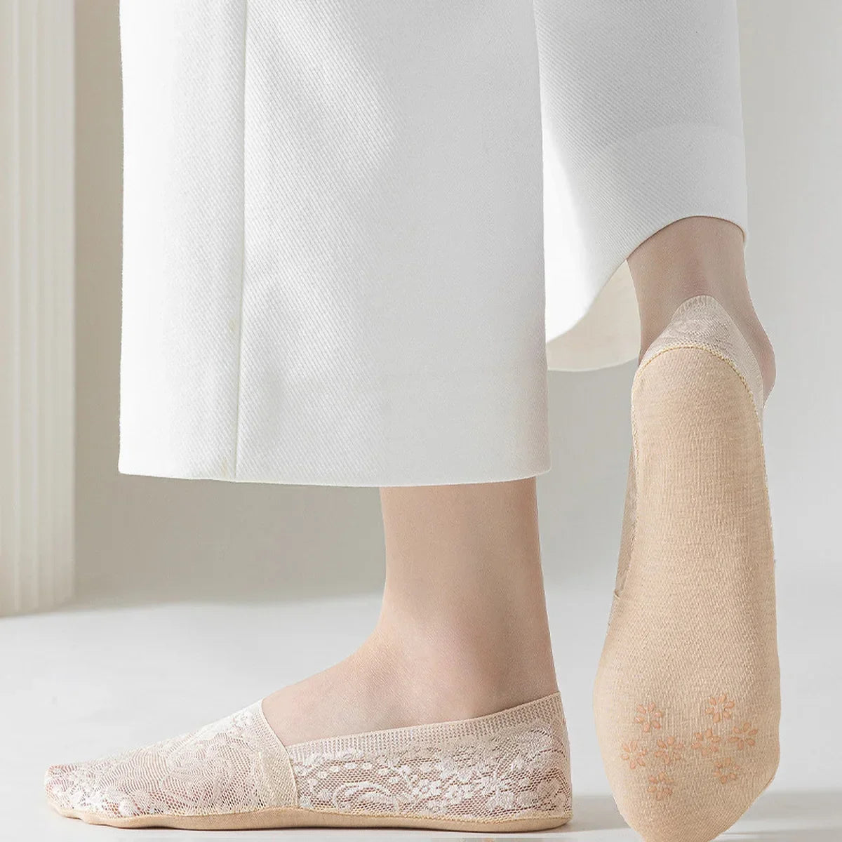 Calcetines de encaje «Floral Elegance»