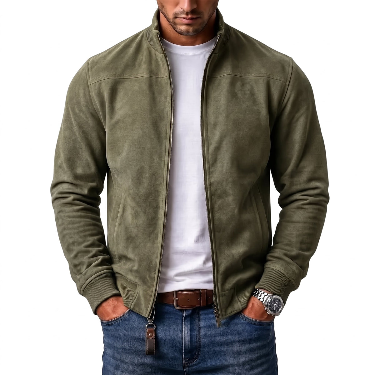 Carlos | Chaqueta Bomber de Ante