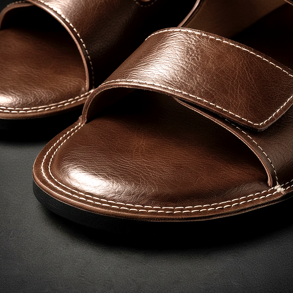 Chanclas de piel Montavio
