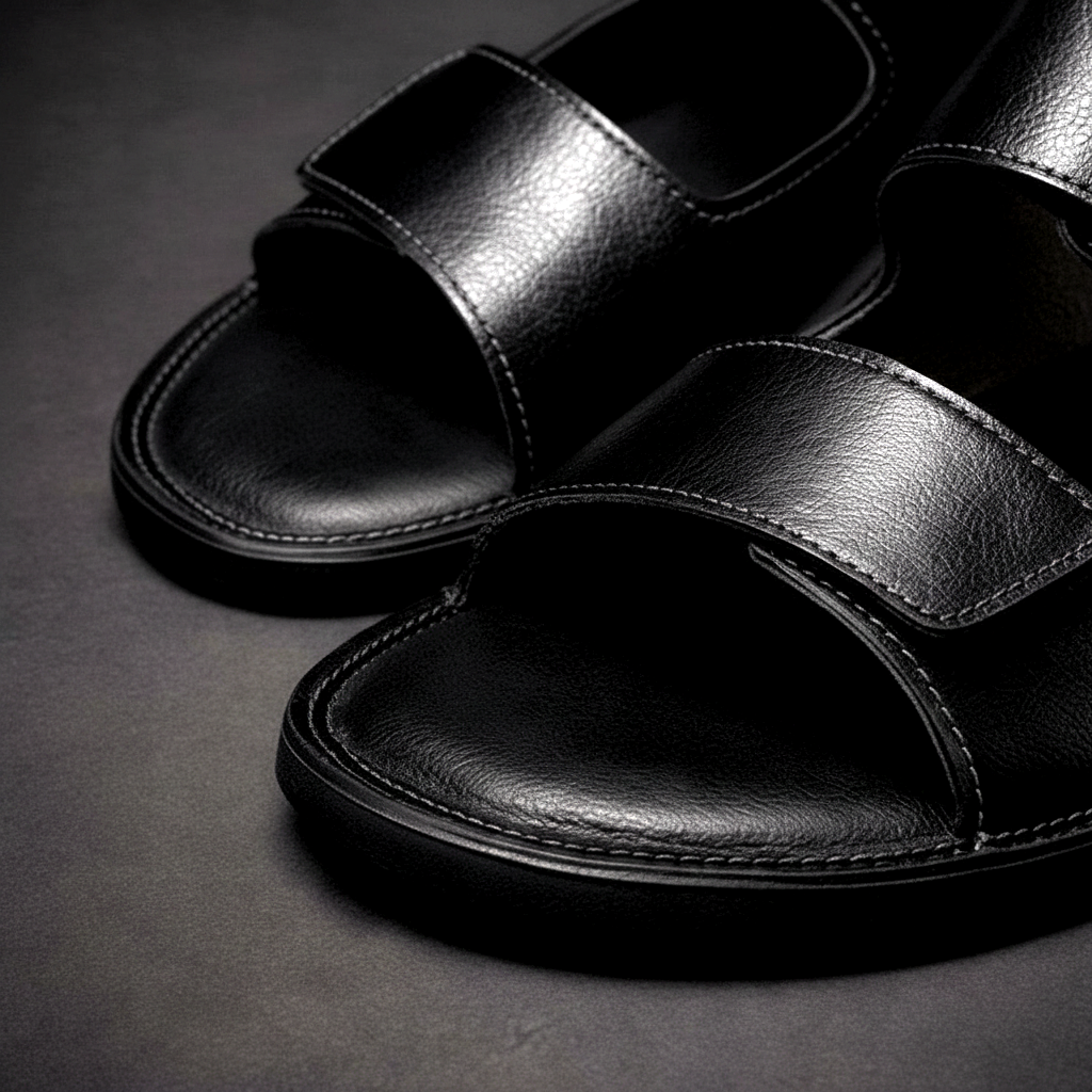 Chanclas de piel Montavio