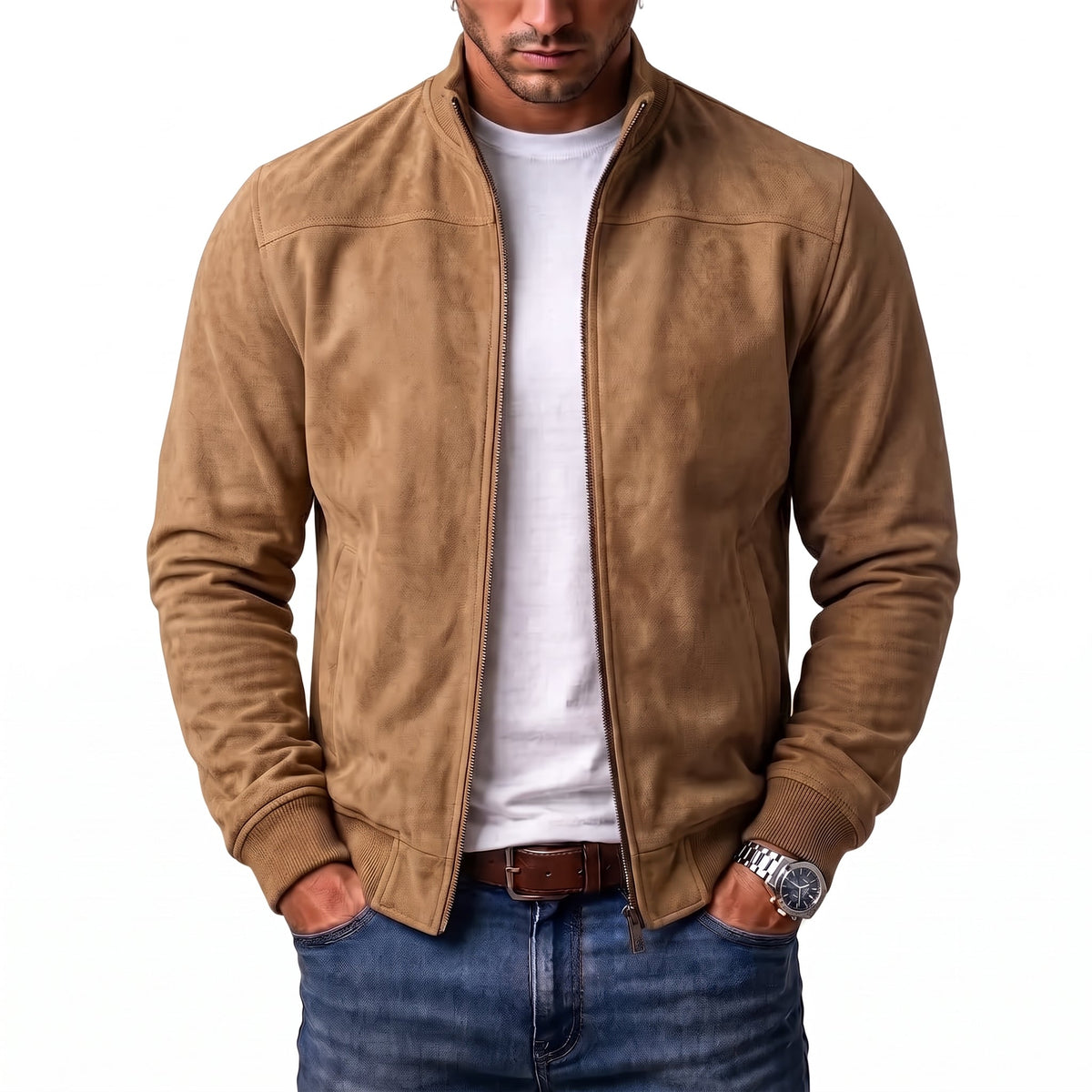 Carlos | Chaqueta Bomber de Ante