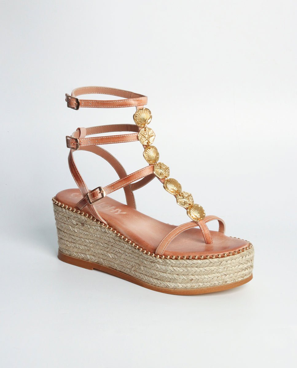 Sandalias Vesta Cuña 7 Natural