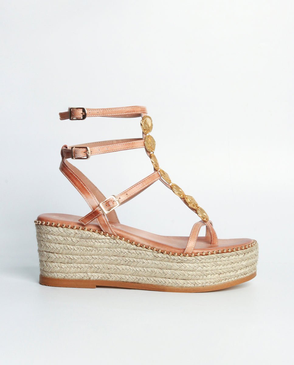 Sandalias Vesta Cuña 7 Natural