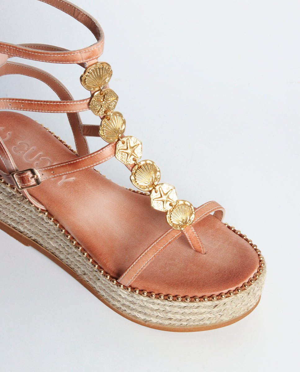 Sandalias Vesta Cuña 7 Natural
