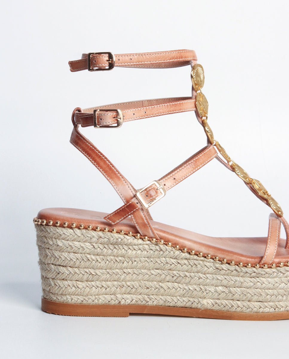 Sandalias Vesta Cuña 7 Natural