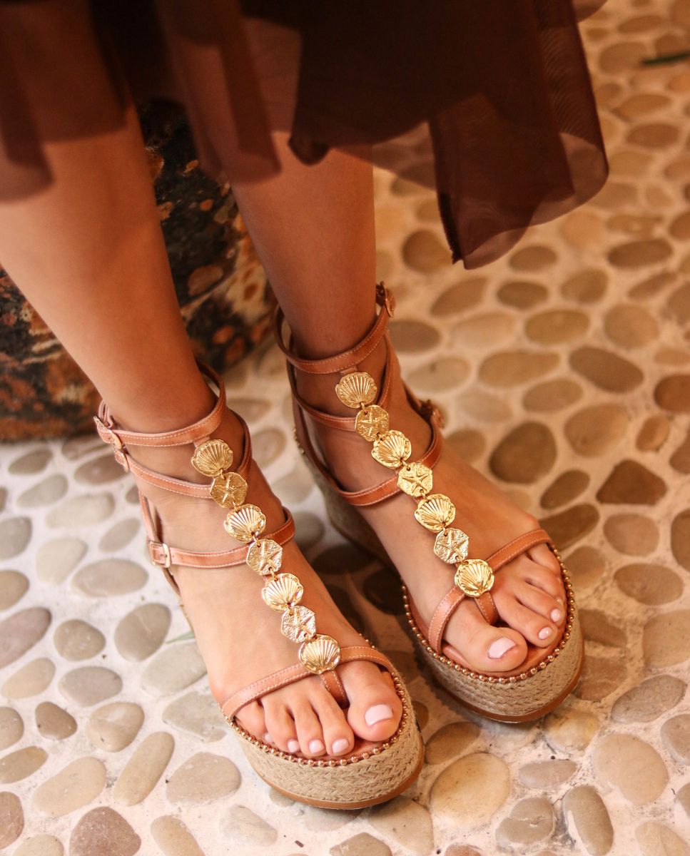 Sandalias Vesta Cuña 7 Natural