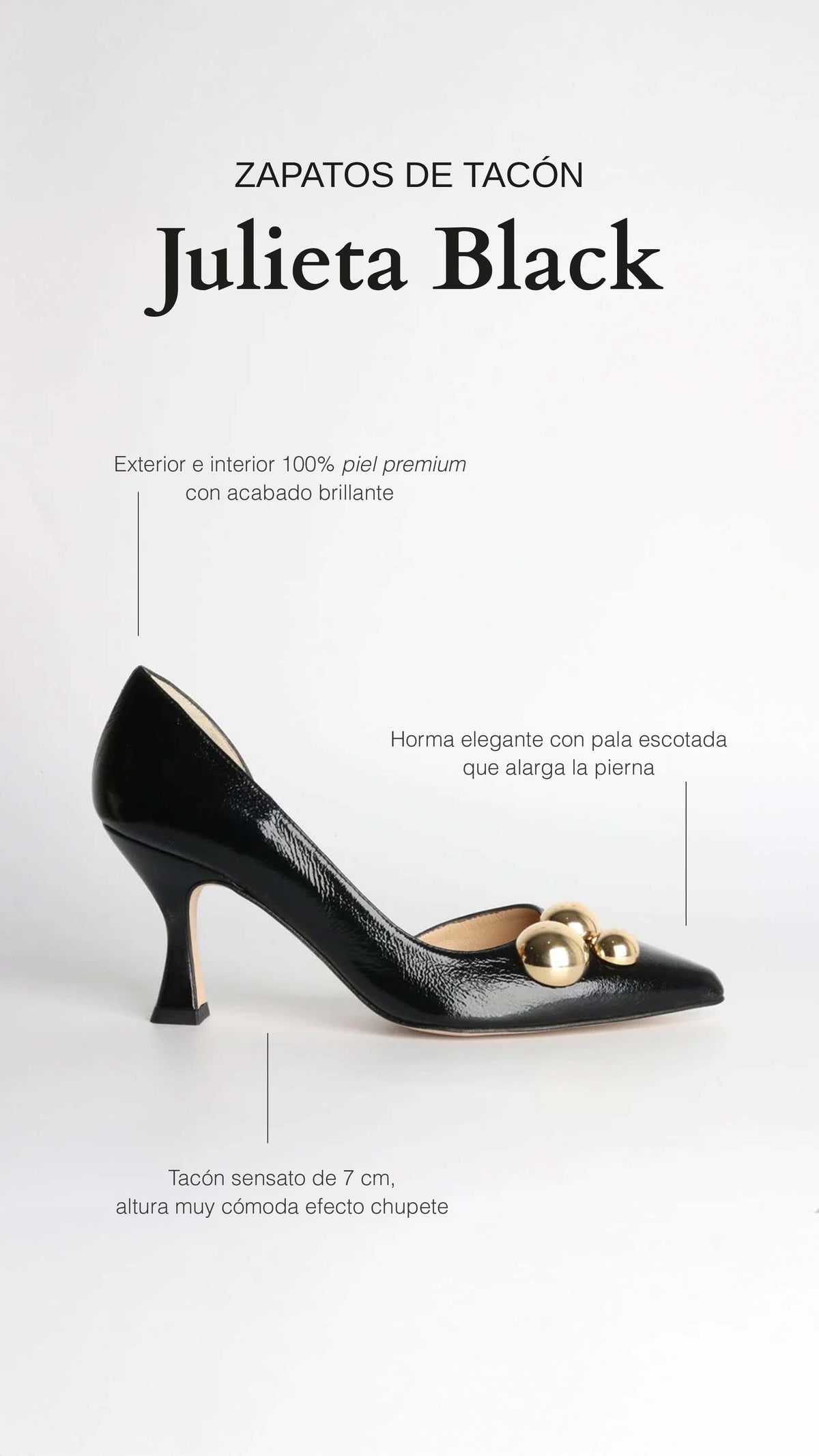 Zapatos de tacón Julieta Negros